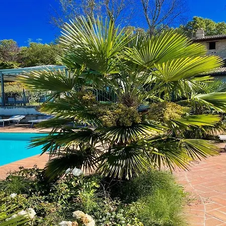 Wondrous Covered Veranda Besides Infinity Pool Jacuzzi In Magical Gardens *
